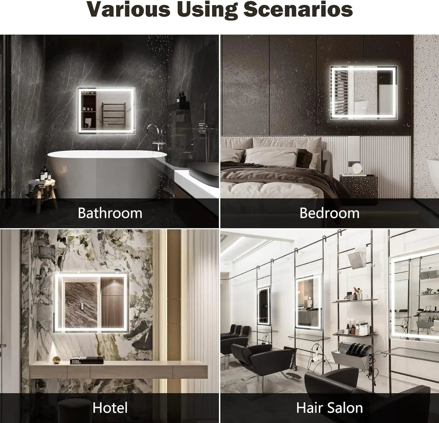 Standard Center Glow LED Bathroom Mirror