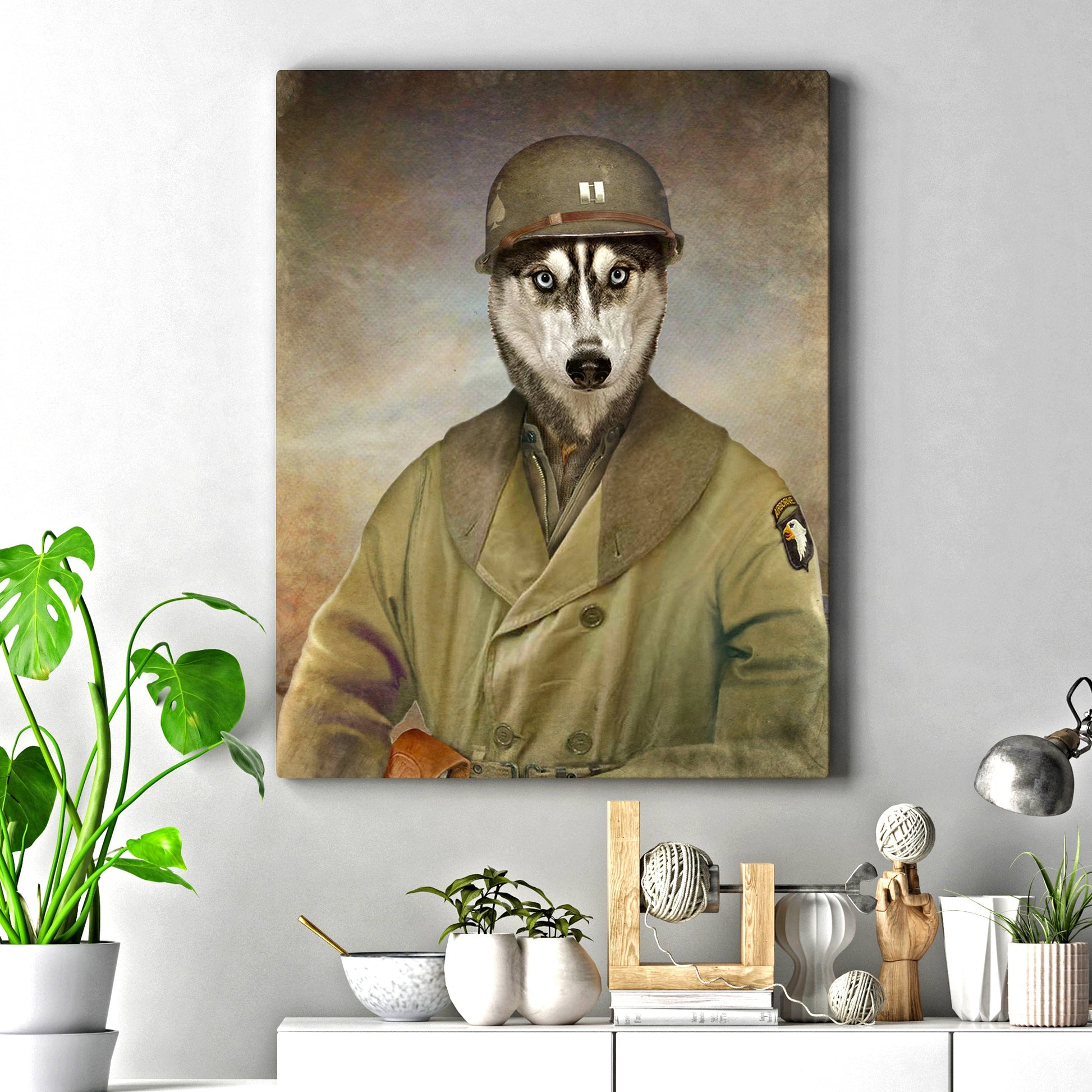 Pet Husky Military Dog Sign