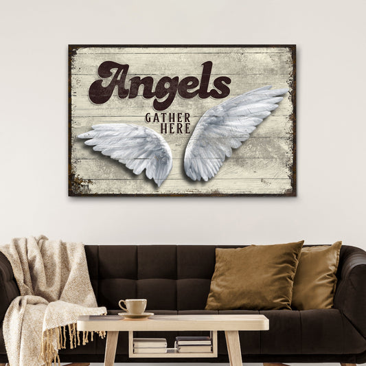 Angels Gather Here Sign II