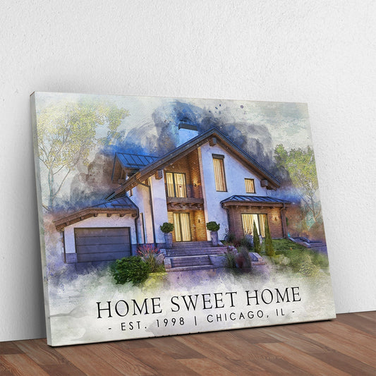 Home Sweet Home Watercolor Sign II