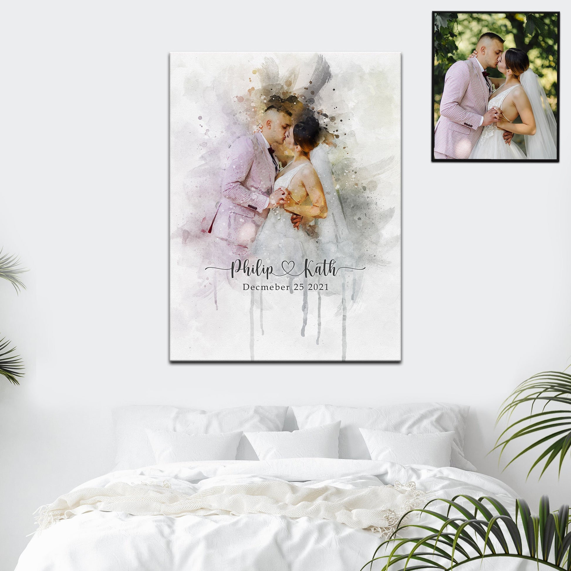 Wedding Portrait Watercolor Sign