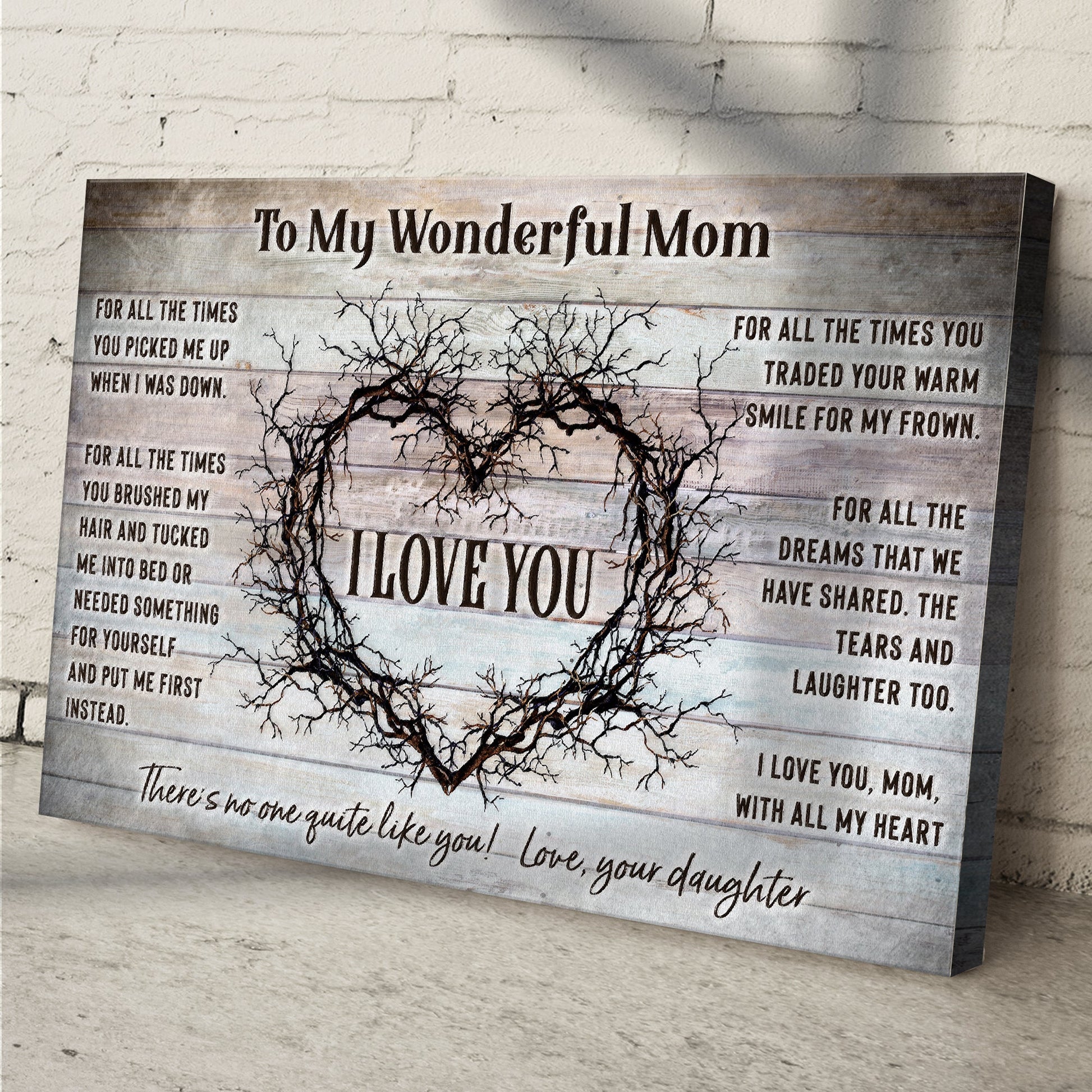 To My Wonderful Mom Happy Mother's Day Sign