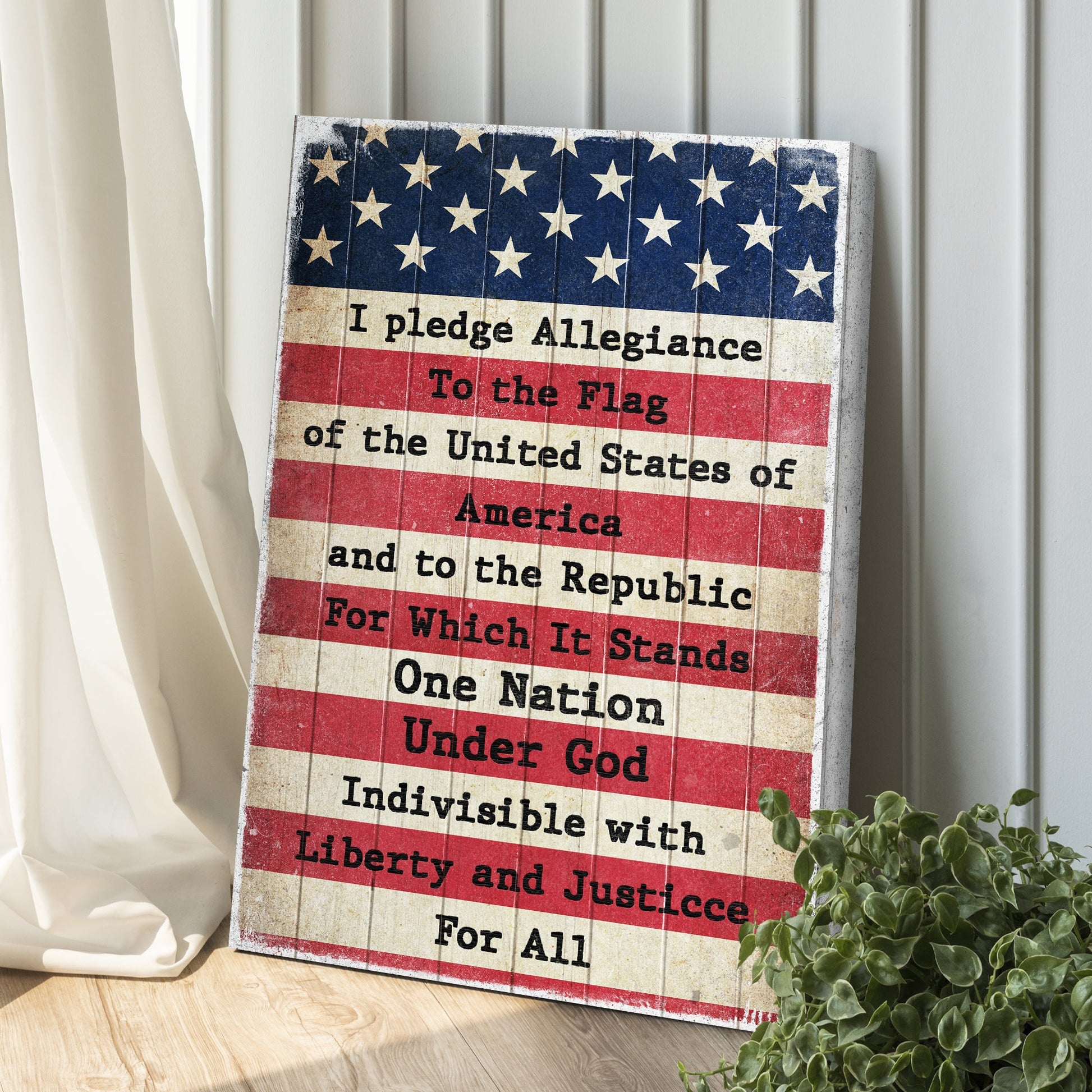 America Pledge Allegiance Sign