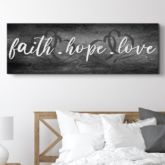 Faith, Hope, and Love Sign - Essential Christian Wall Art , Christian Home Decor, religious artwork