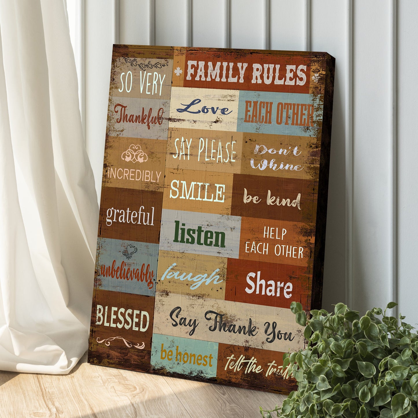 Family Rules Sign