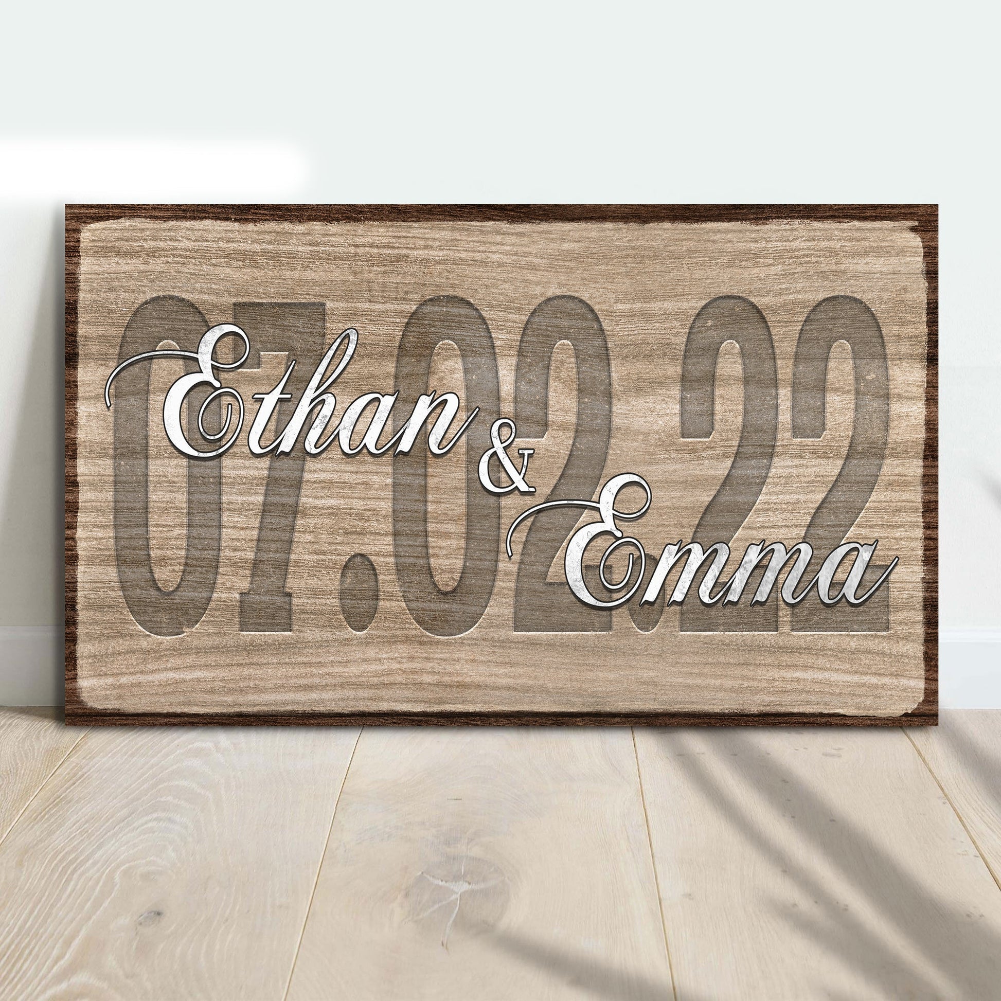 Couple Wedding Date Sign
