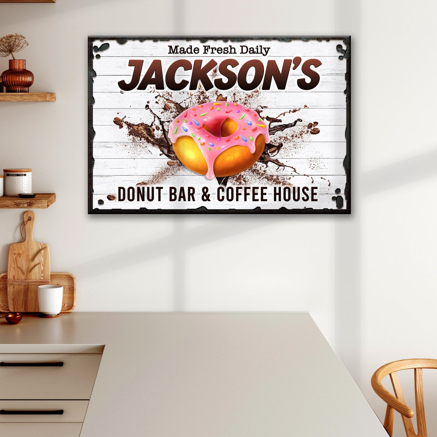 Donut Bar And Coffee House Made Fresh Daily Sign