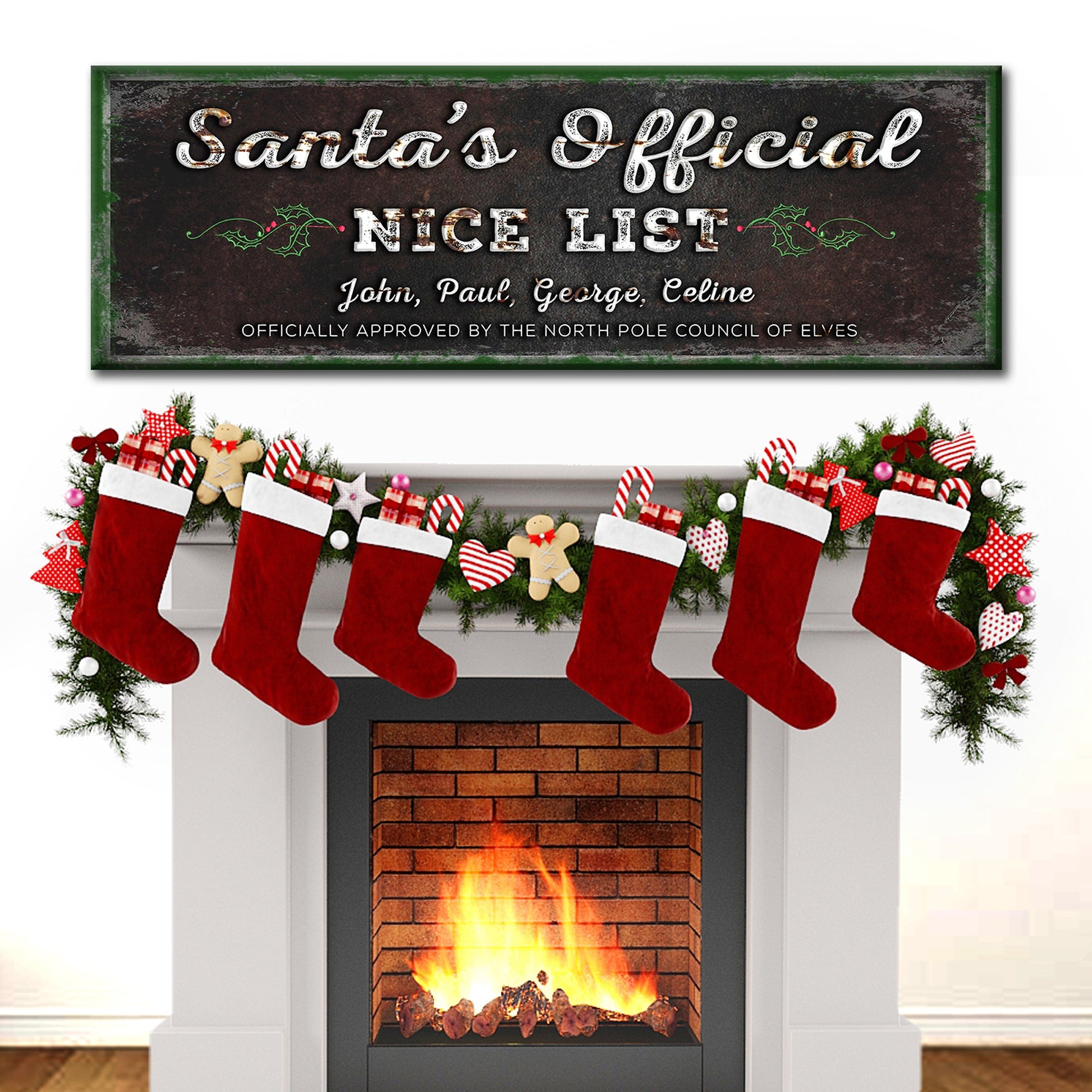 Santa's Official Nice List Sign