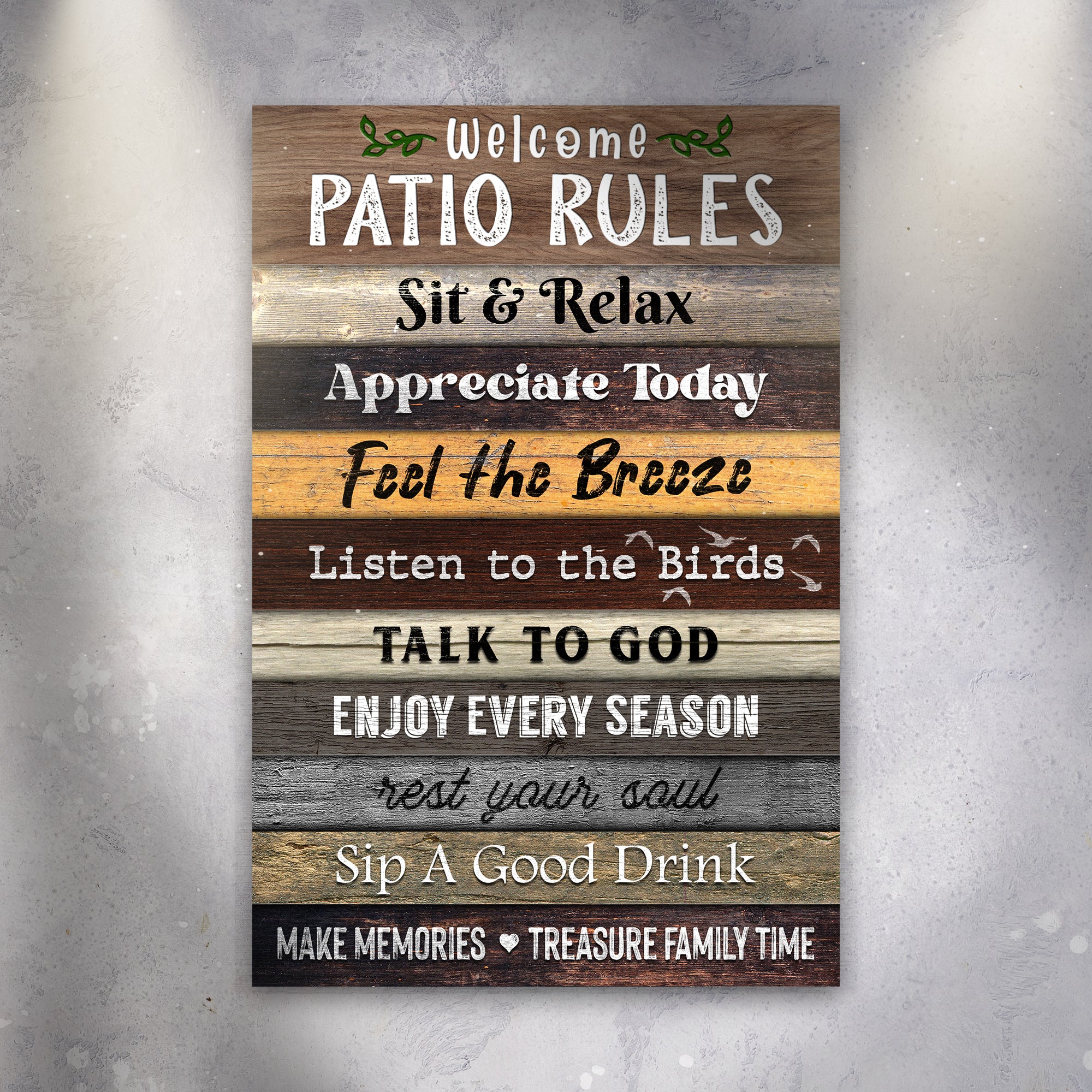 Patio Rules Sign III – Metal Sign Barn