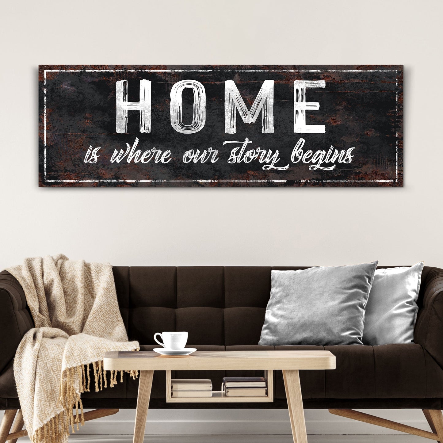 Home Is Where Our Story Begins Sign II