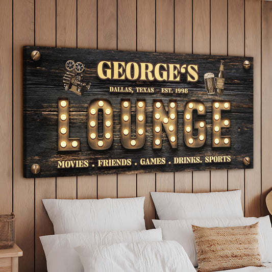 Movies, Friends Lounge Sign