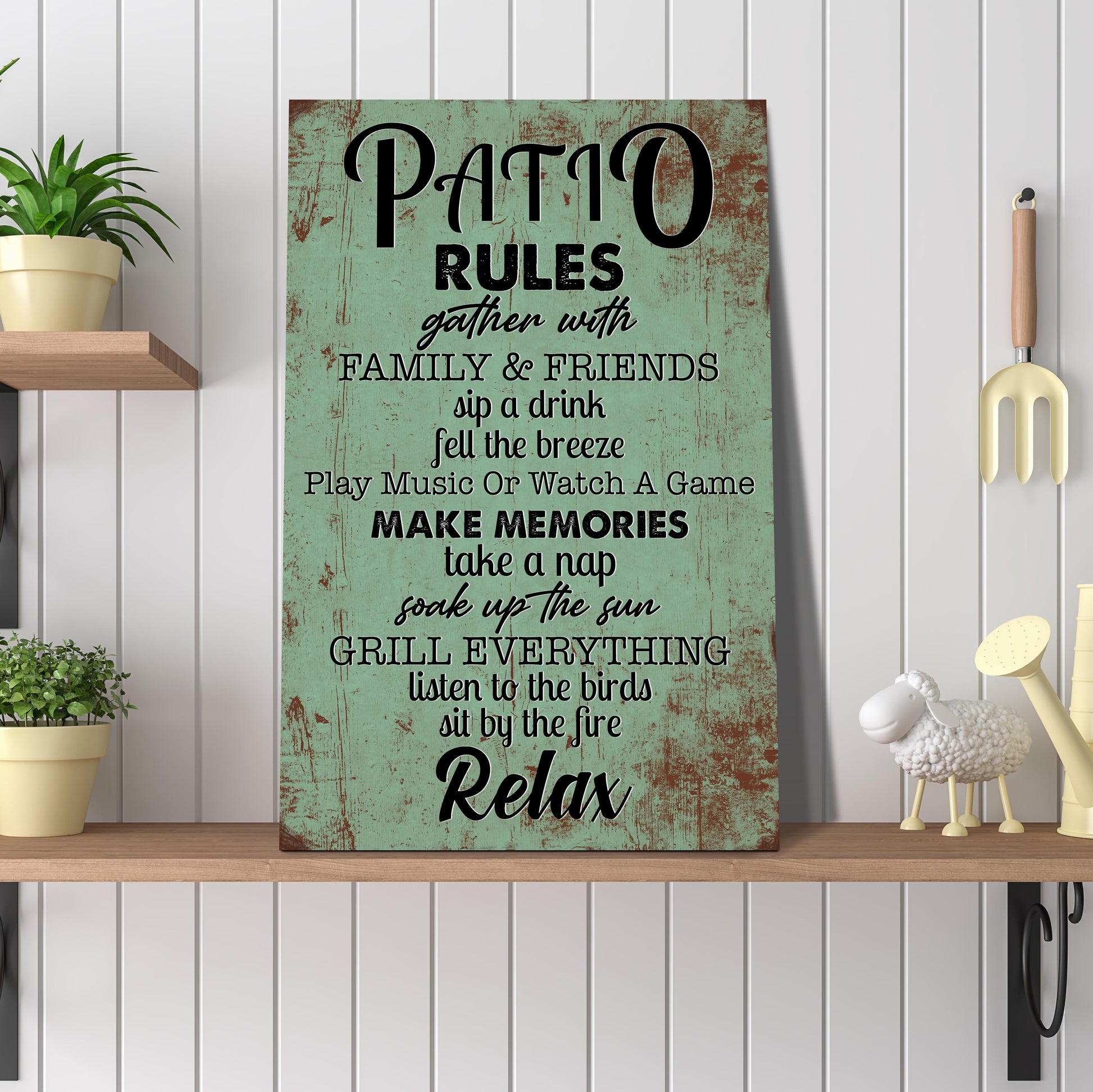 Patio Rules Sign V