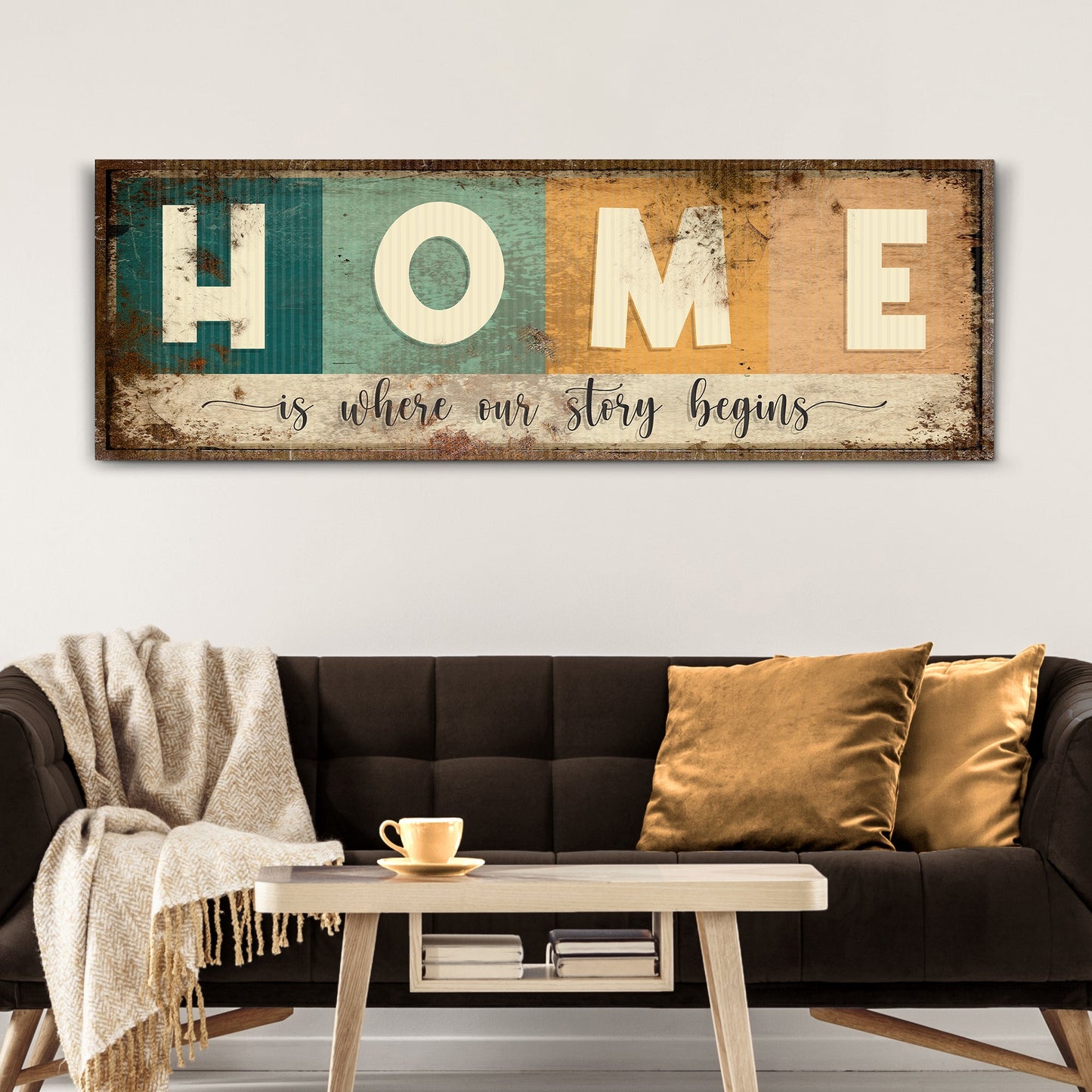 Home Is Where Our Story Begins Sign III