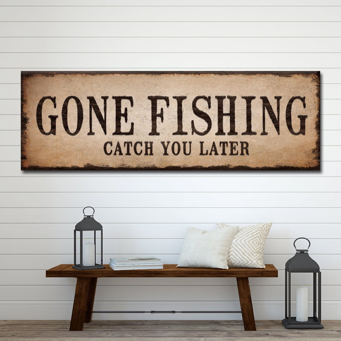Catch You Later Gone Fishing Sign II