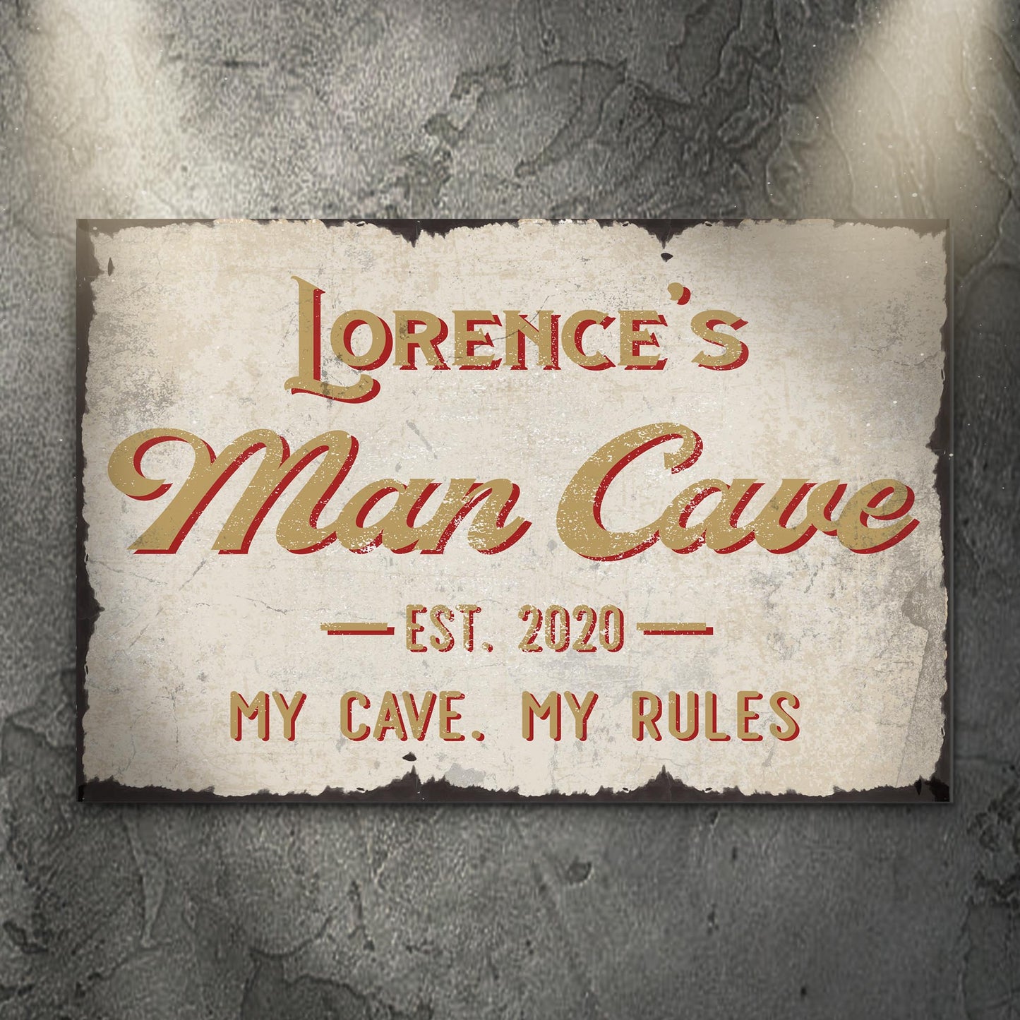 My Cave My Rules Man Cave Sign