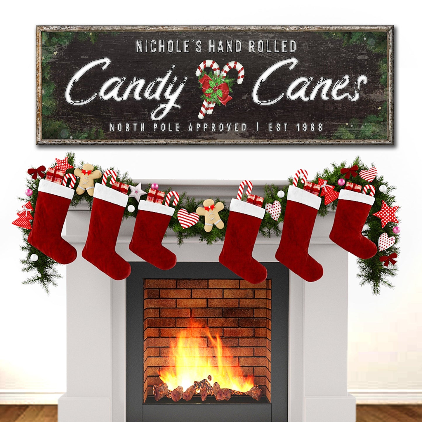 North Pole Candy Canes Sign