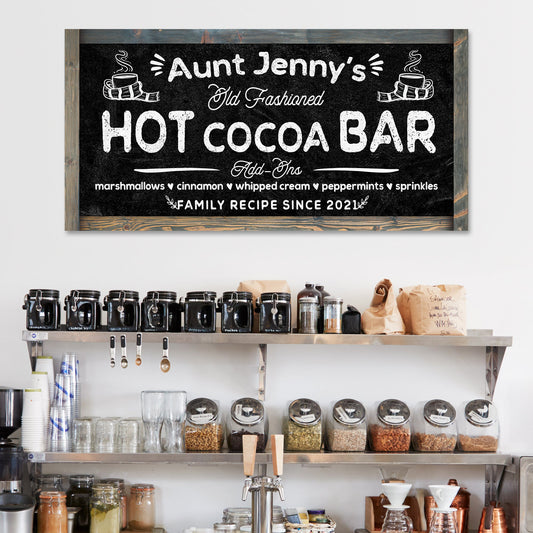 Family Recipe Old Fashioned Hot Cocoa Sign II