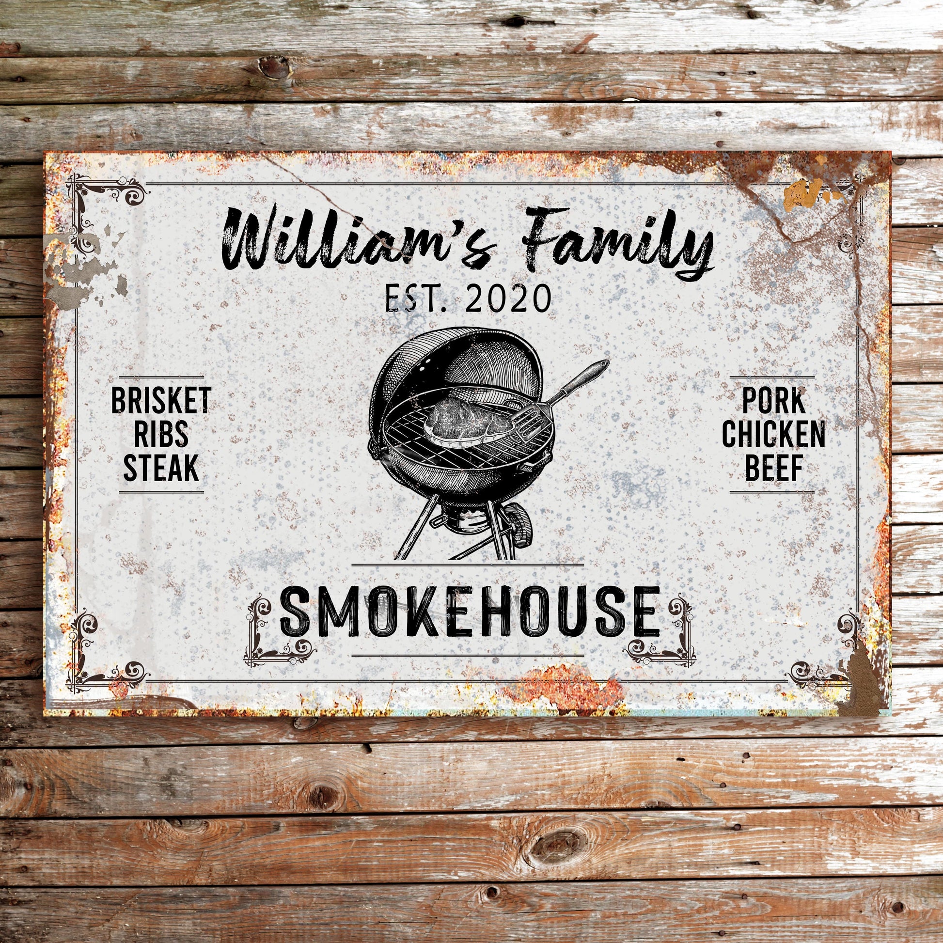 Family Smokehouse Sign II