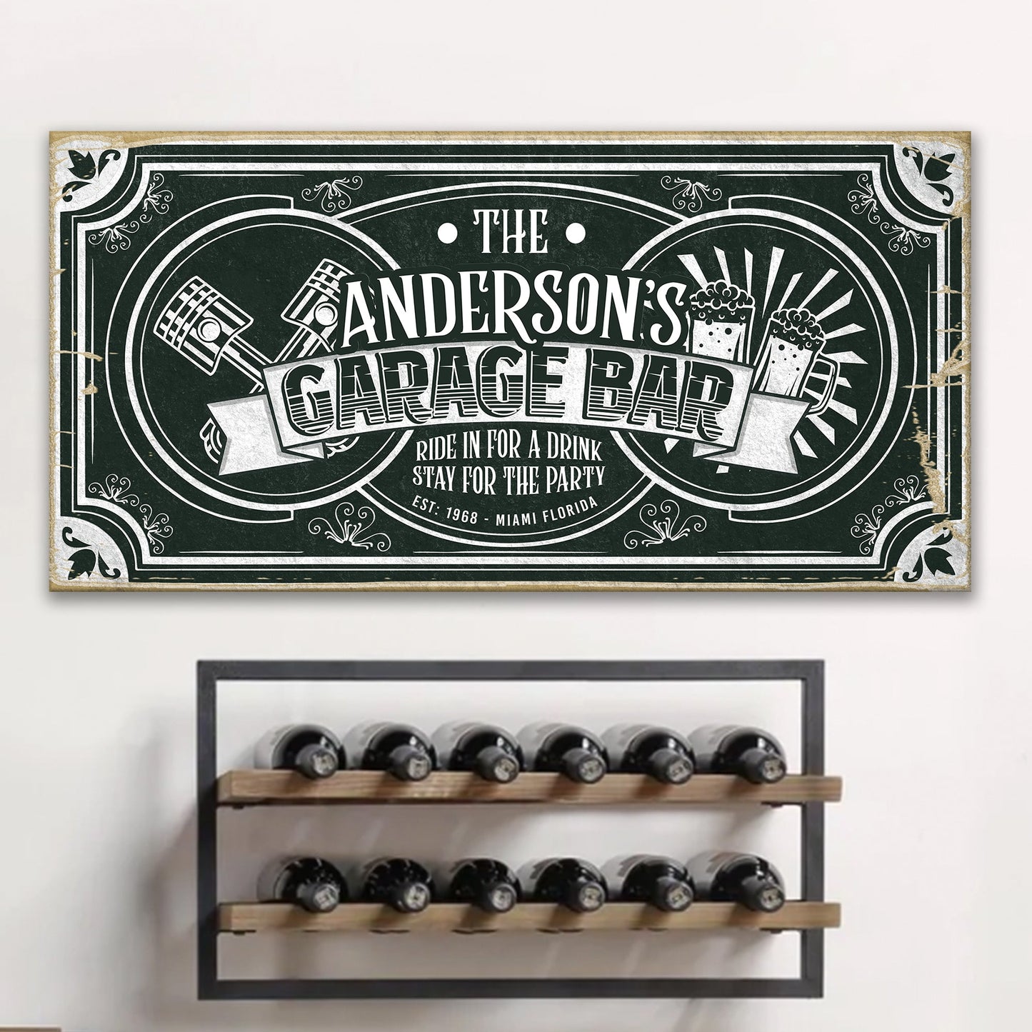 Garage Bar Victorian Vintage Sign