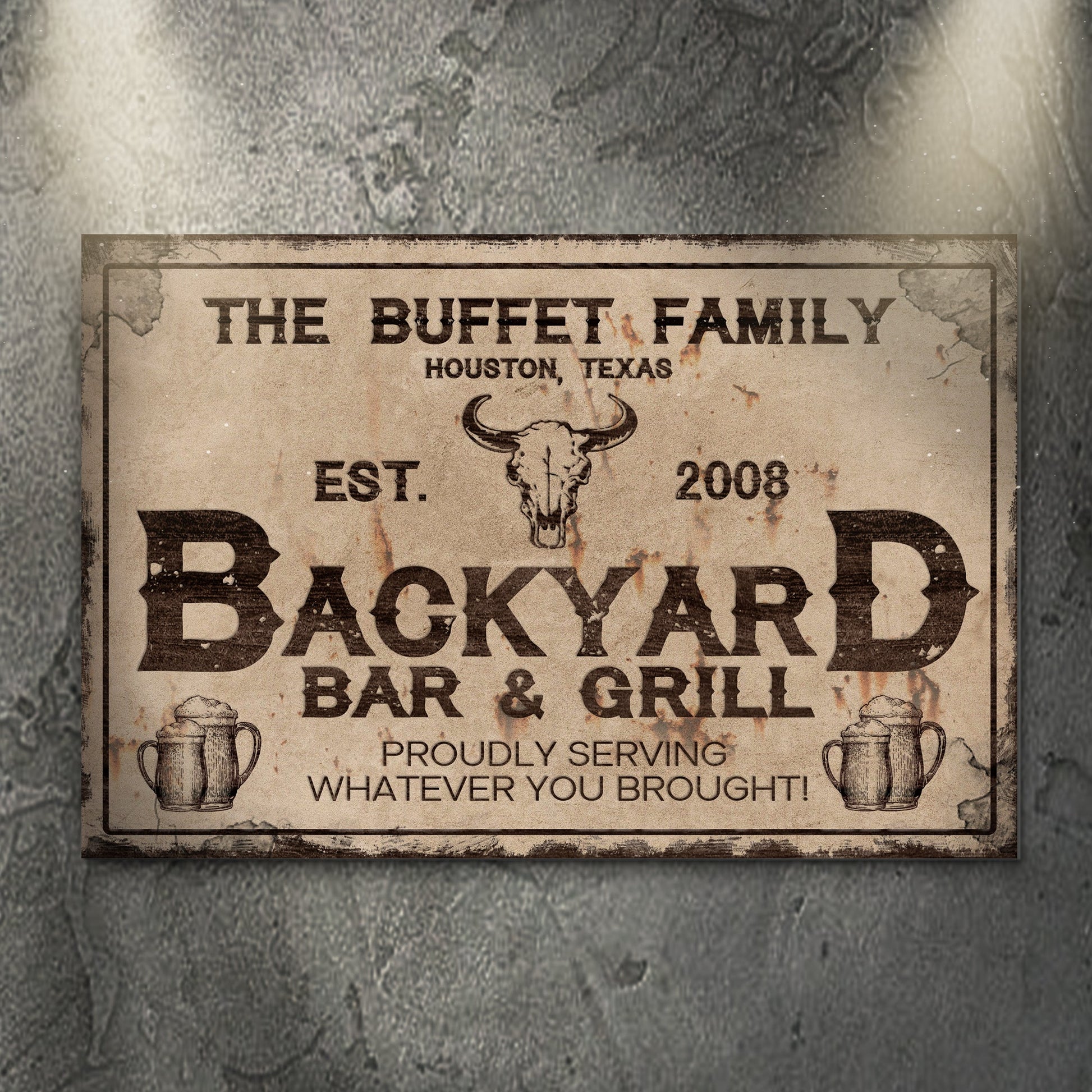 Backyard Bar & Grill Sign VIII