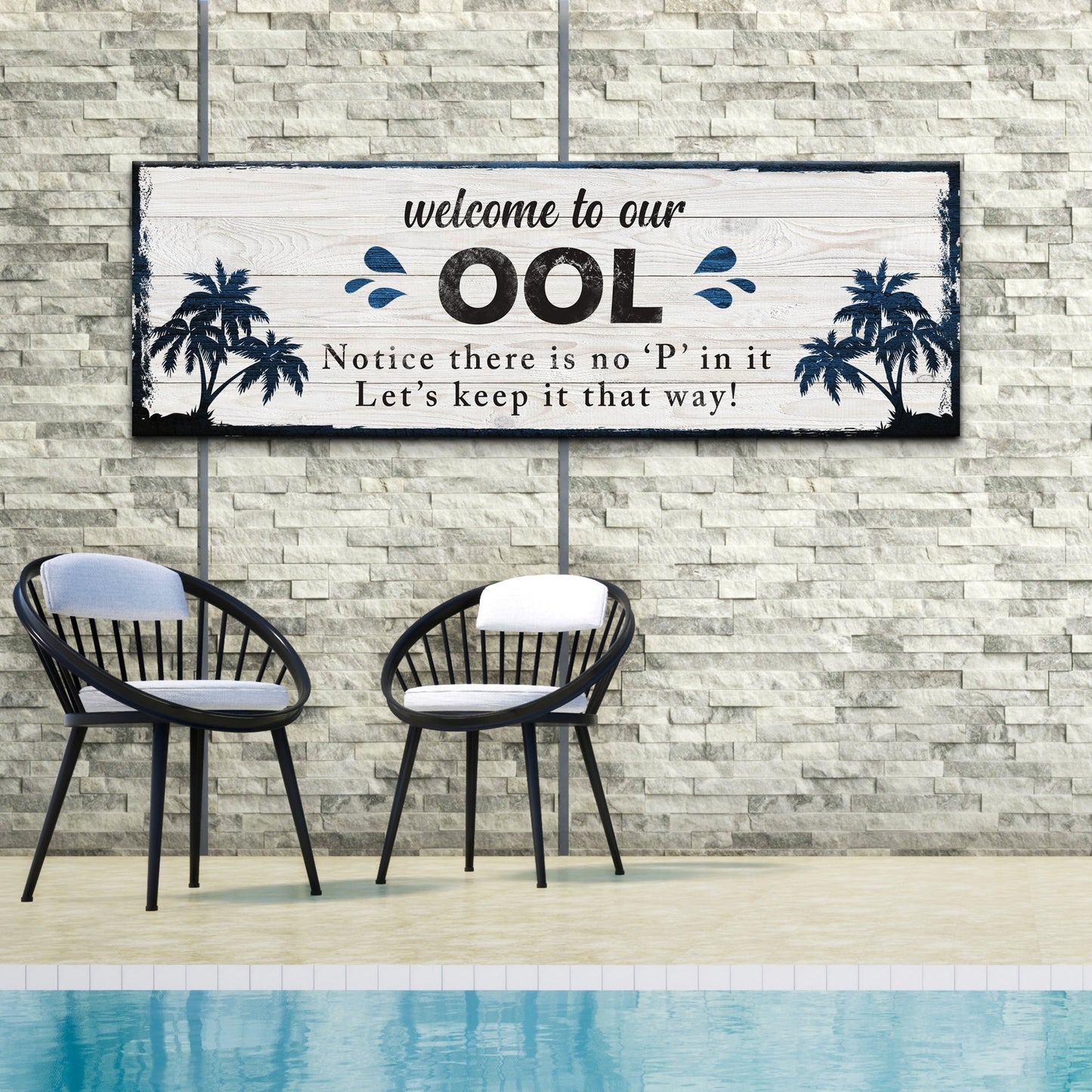 Welcome To Our Pool Sign