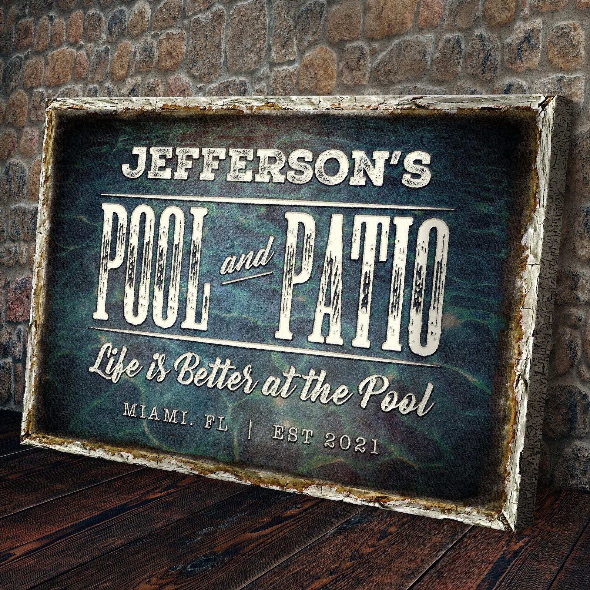 Pool And Patio Sign