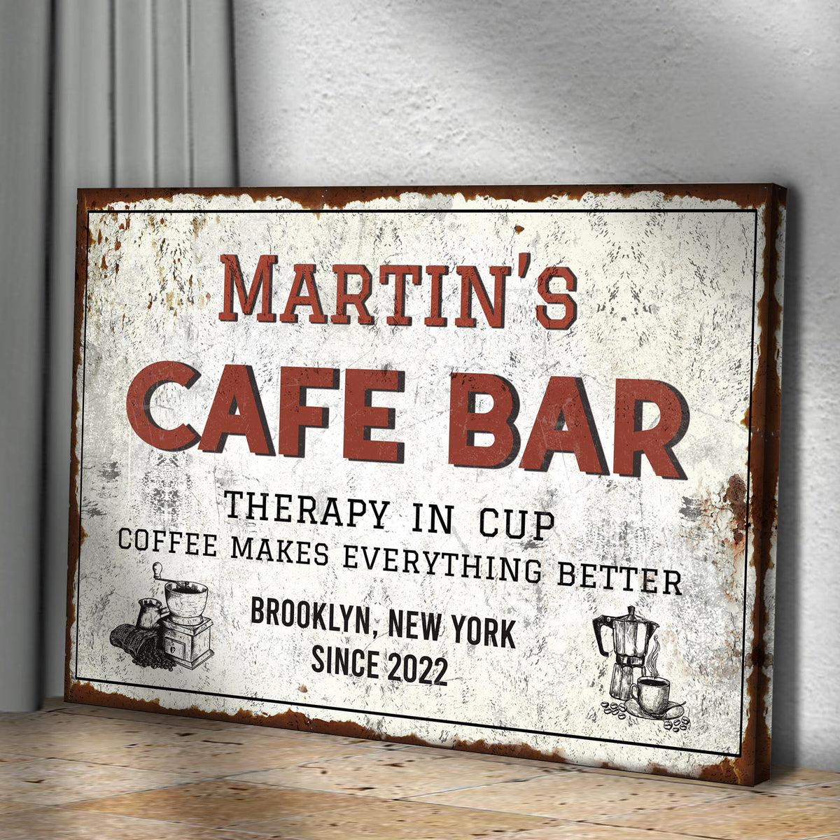 Club Cafe Sign Cafe Bar Sign – Metal Sign Barn
