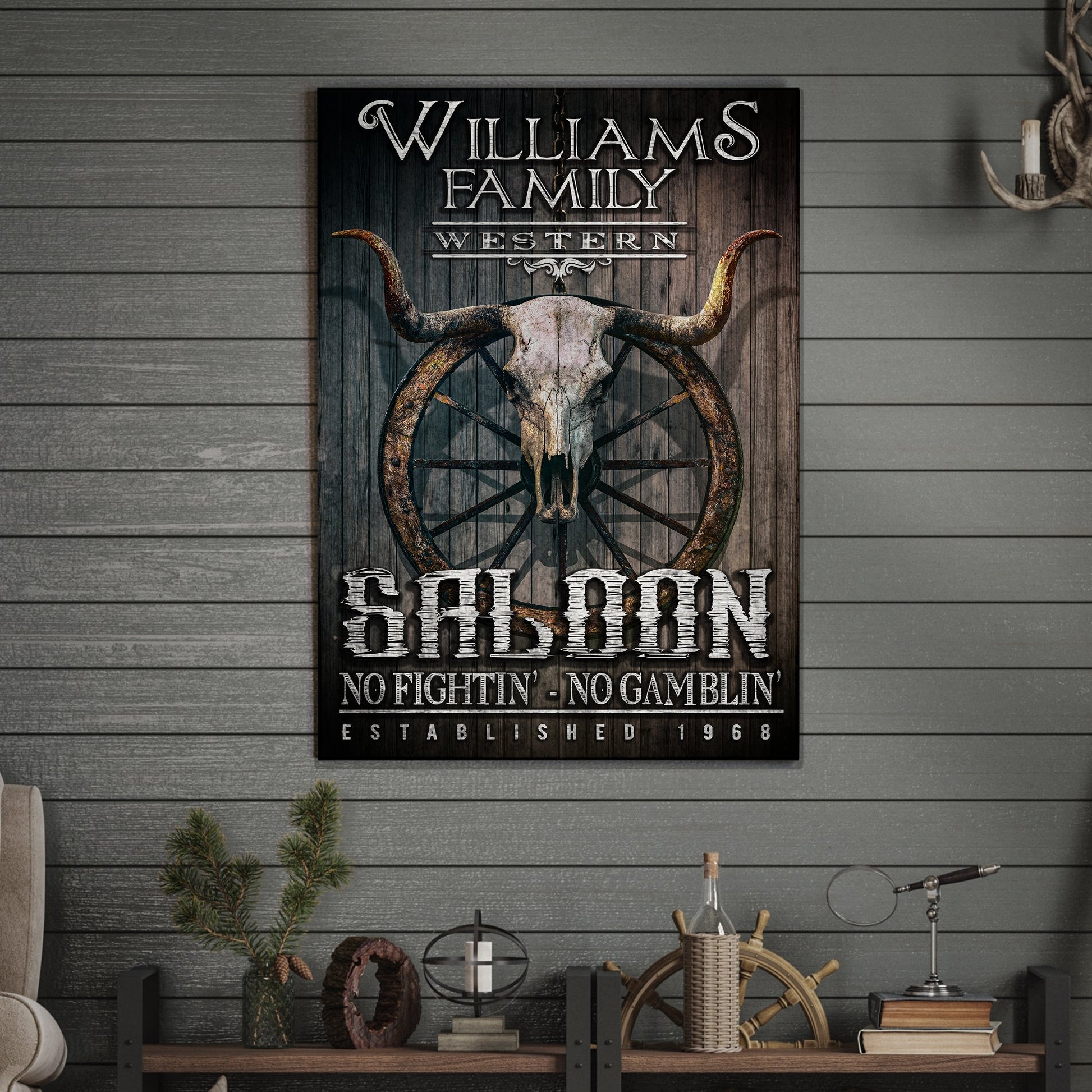 Western Cowboy Saloon Sign