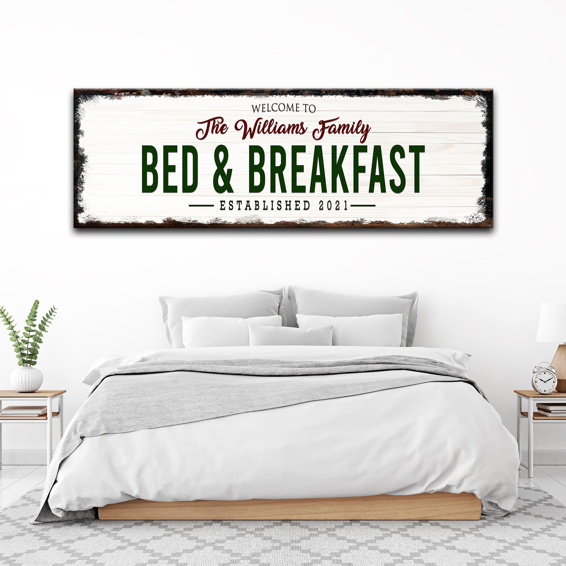 Welcome Bed And Breakfast Sign
