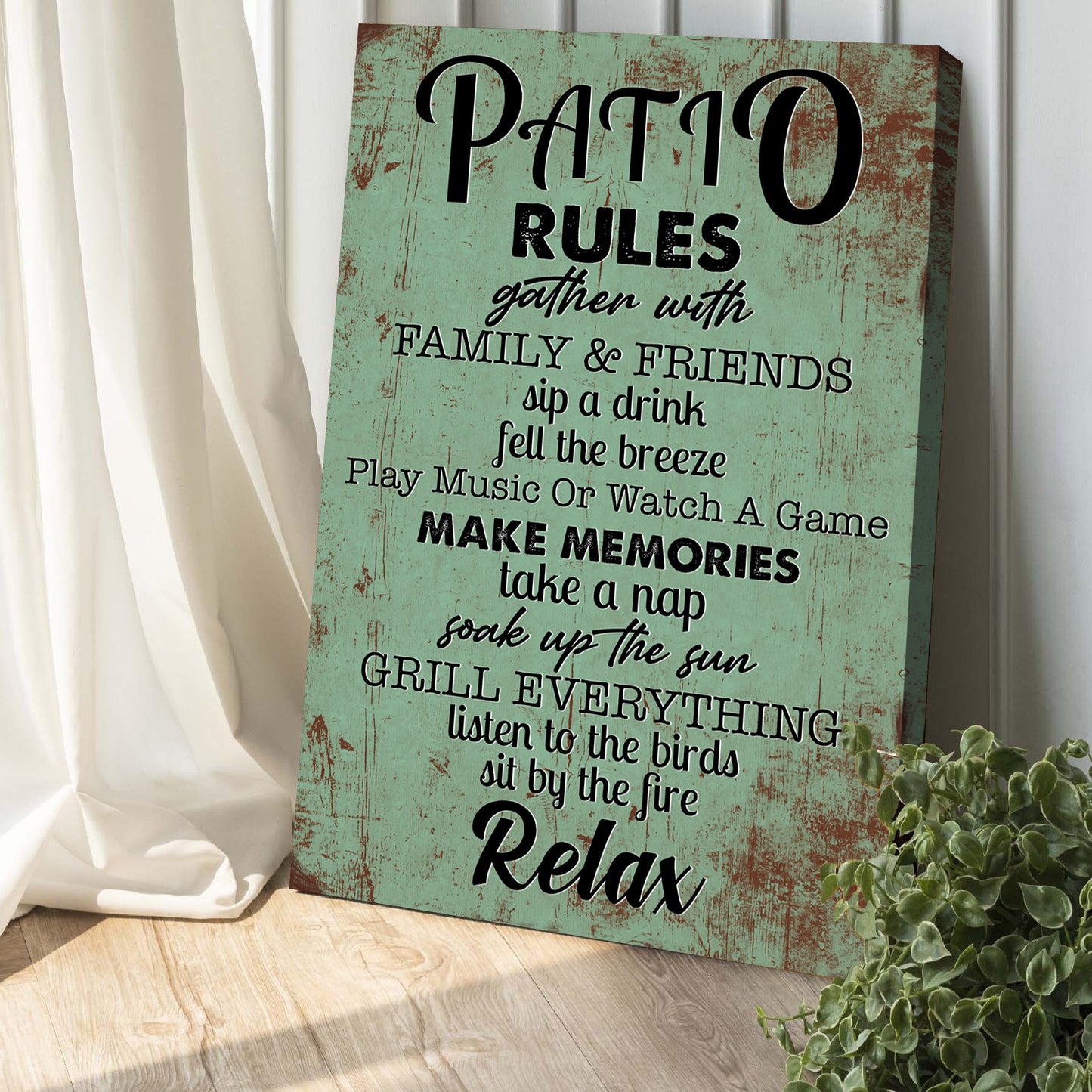 Patio Rules Sign V