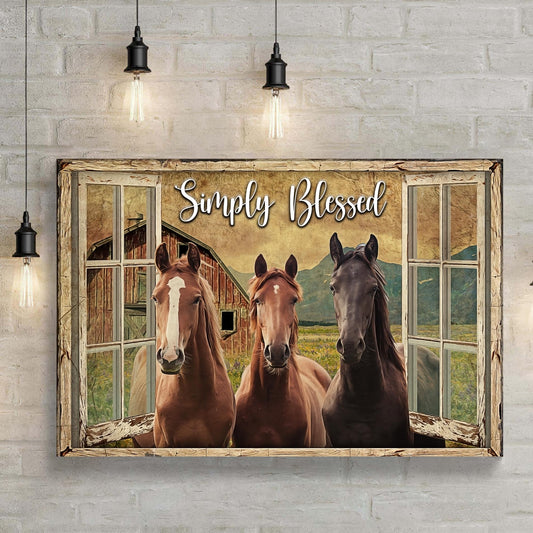 Simply Blessed Amazing Horse Farm Sign