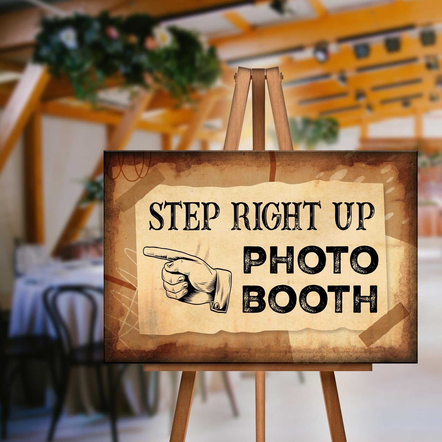 Step Right Up Photo Booth Sign