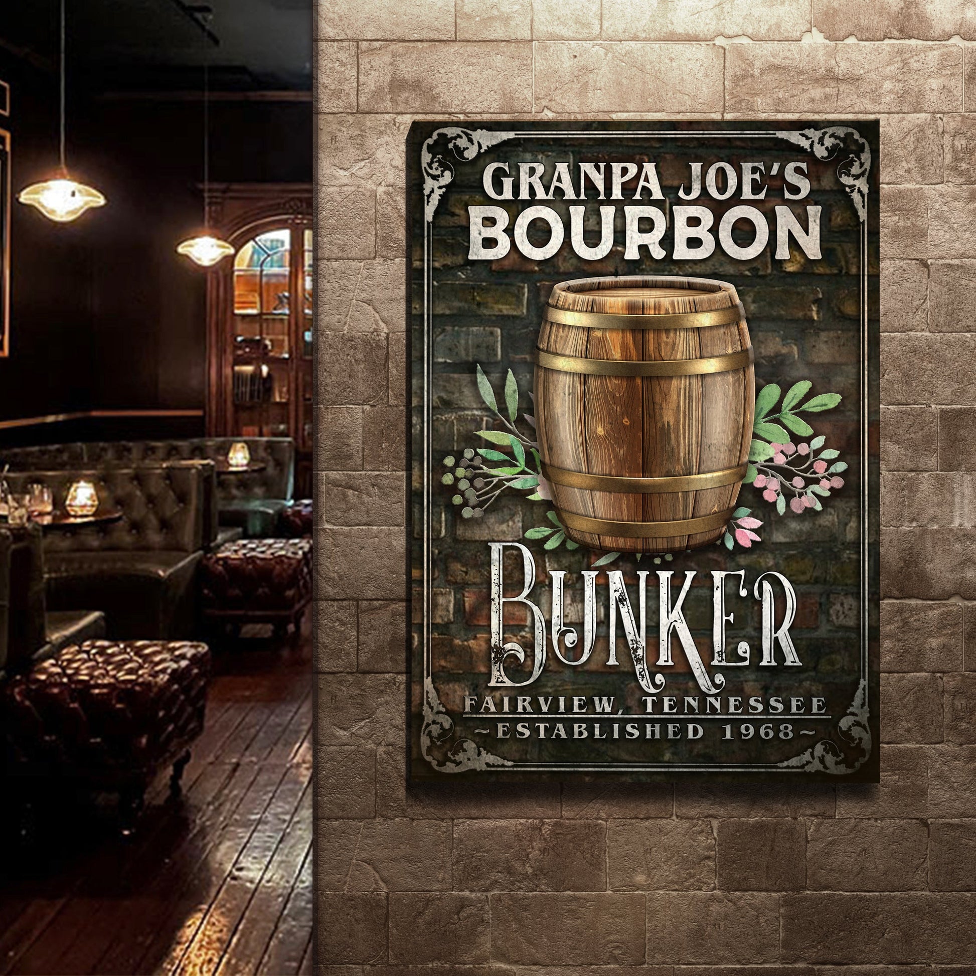 Bourbon Bunker Sign