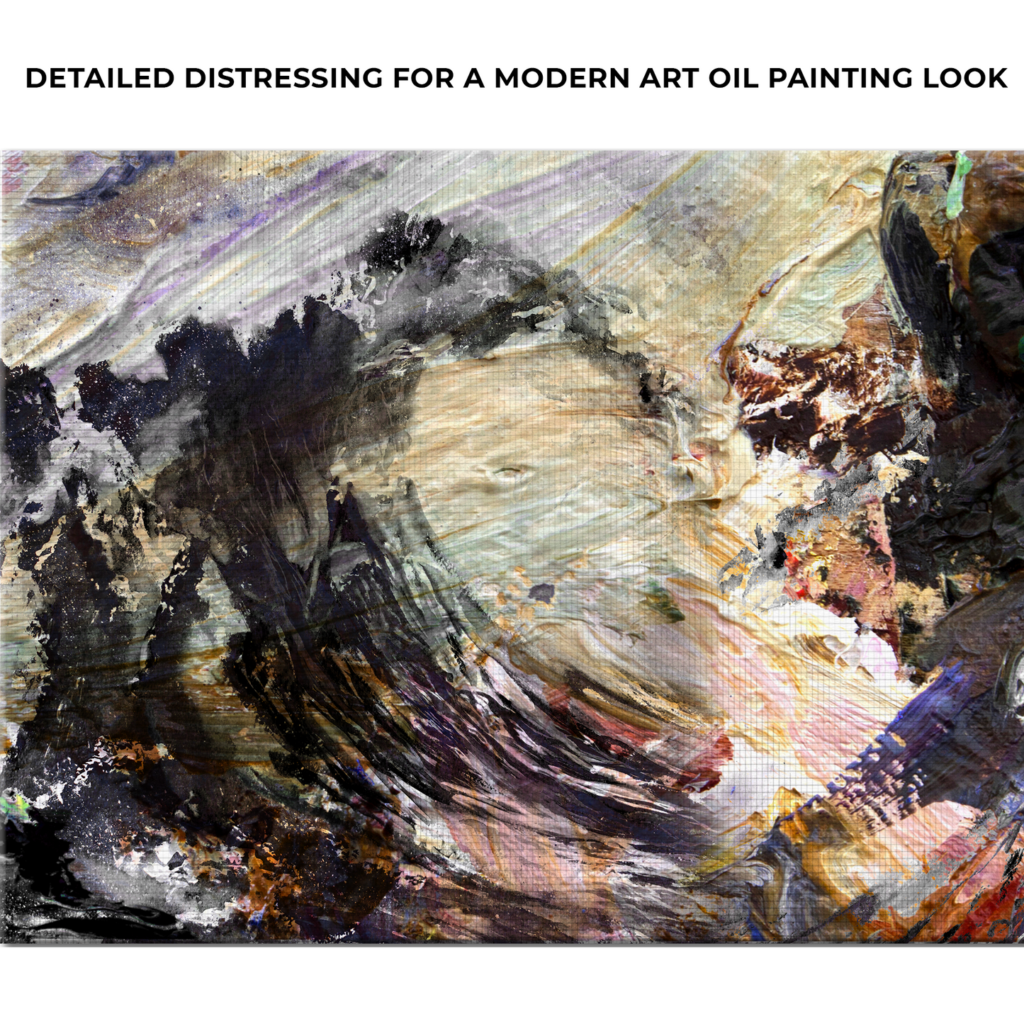 Waves Abstract Painting Canvas Wall Art