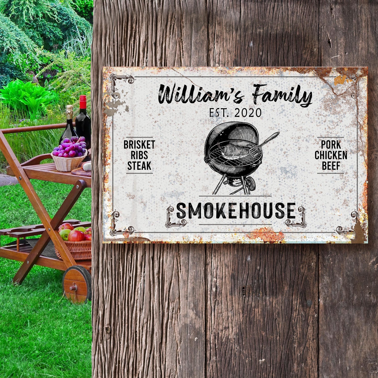 Family Smokehouse Sign II