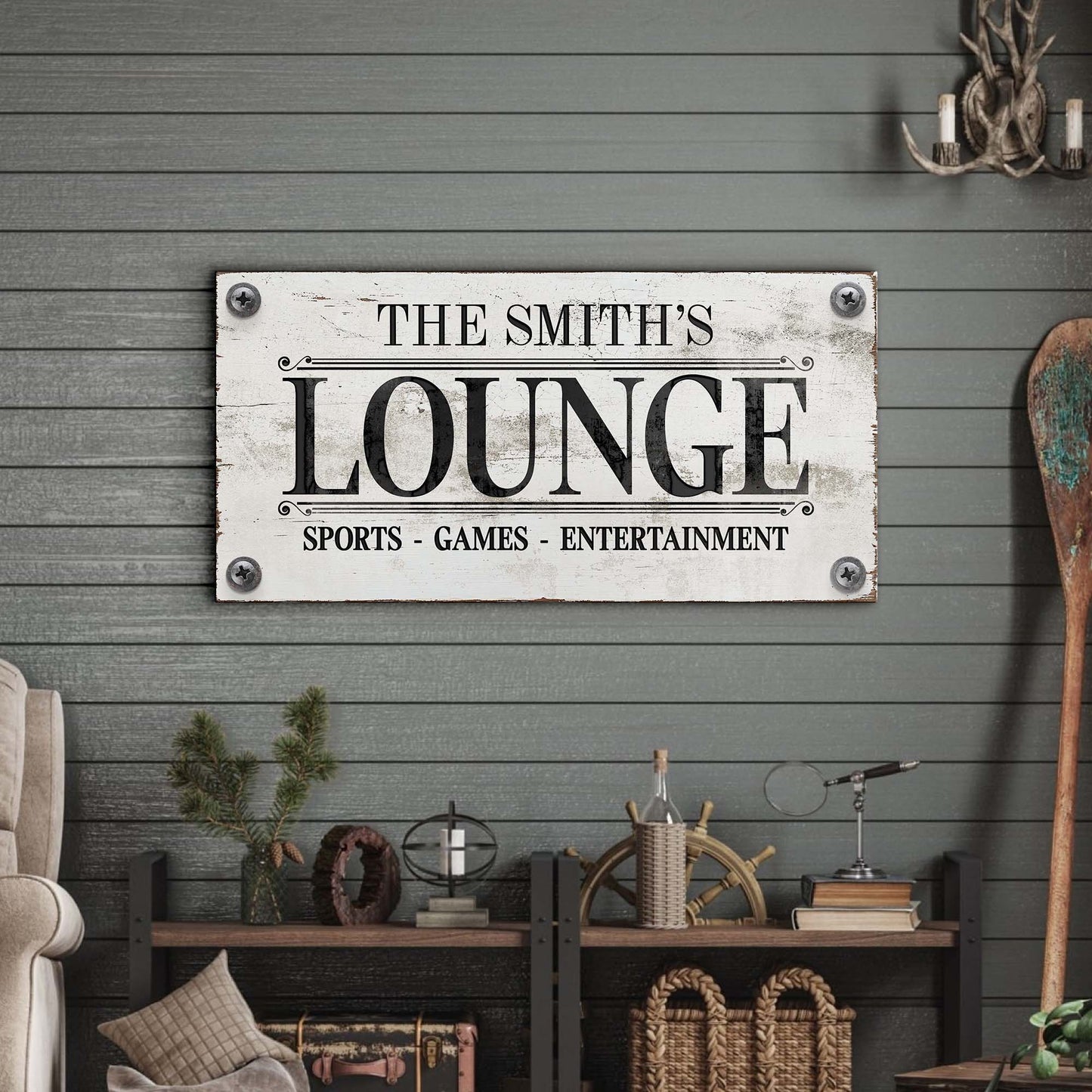 Family Sports Games Lounge Sign