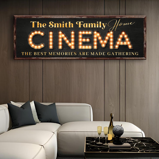 Family Home Cinema Sign