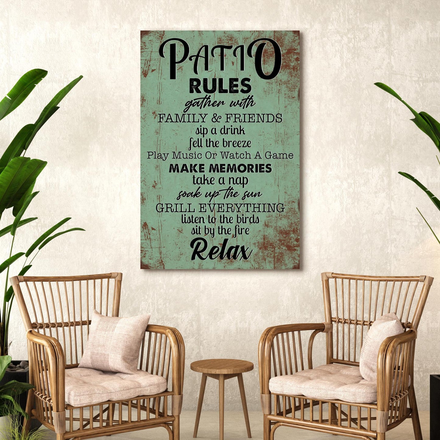 Patio Rules Sign V