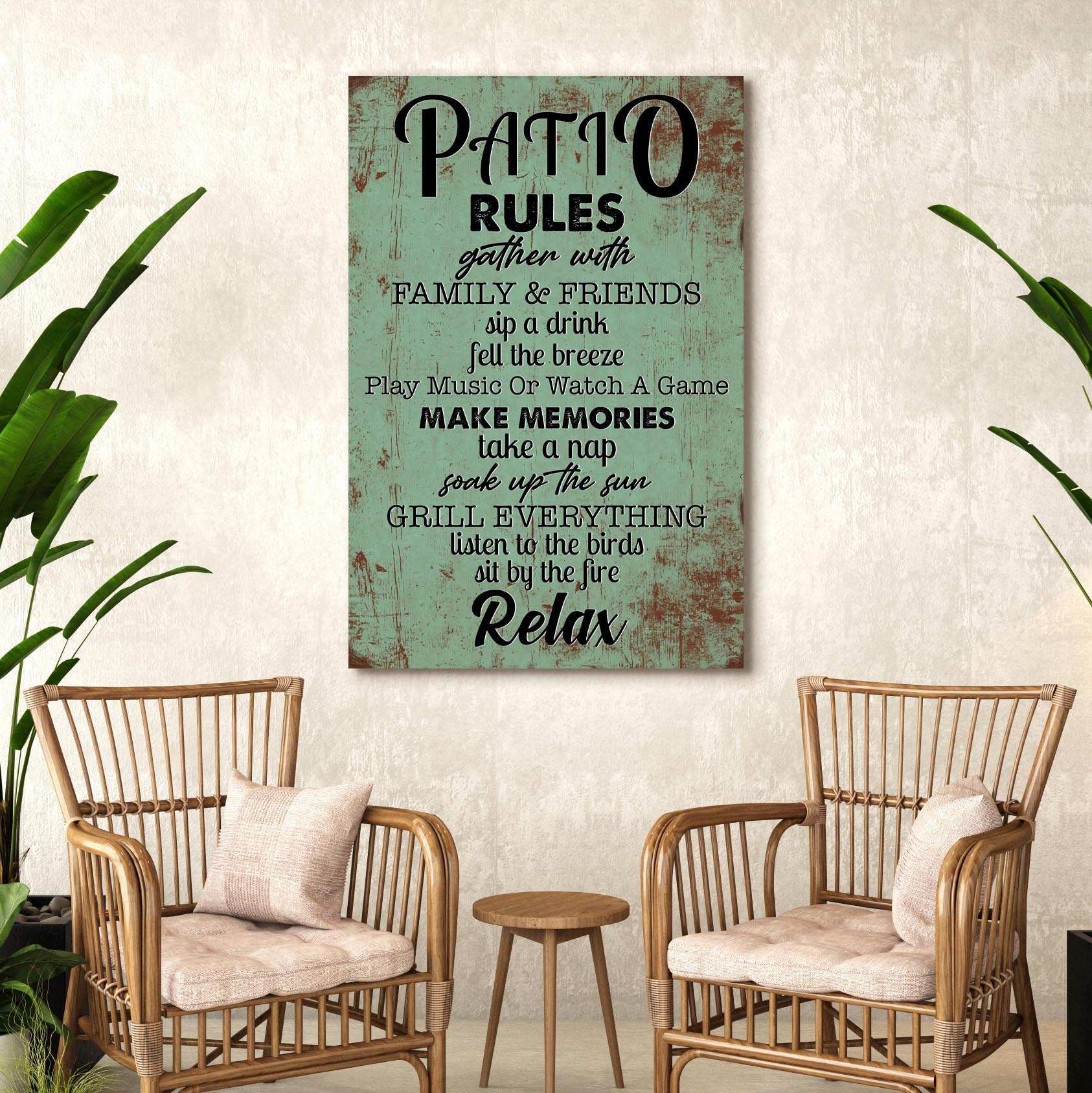 Patio Rules Sign V