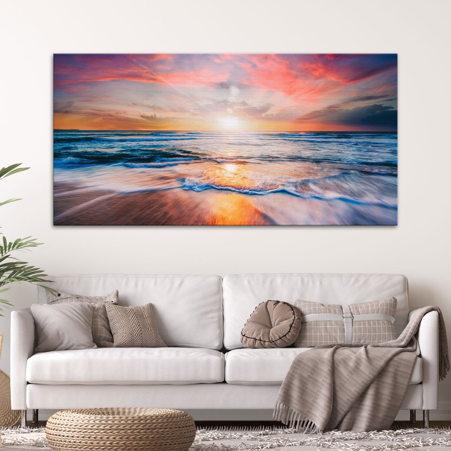 Sunrise Over The Horizon Canvas Wall Art