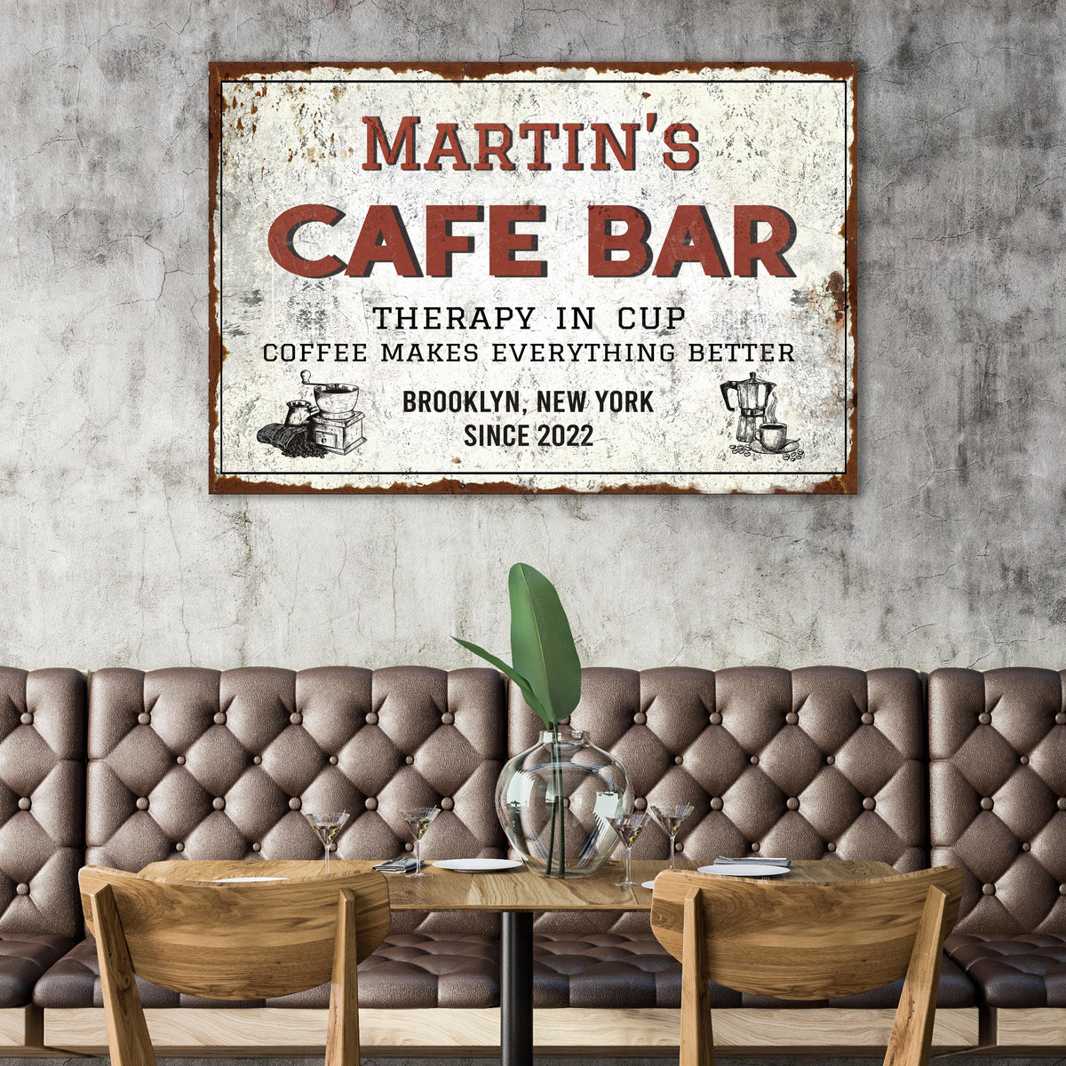 Club Cafe Sign Cafe Bar Sign – Metal Sign Barn