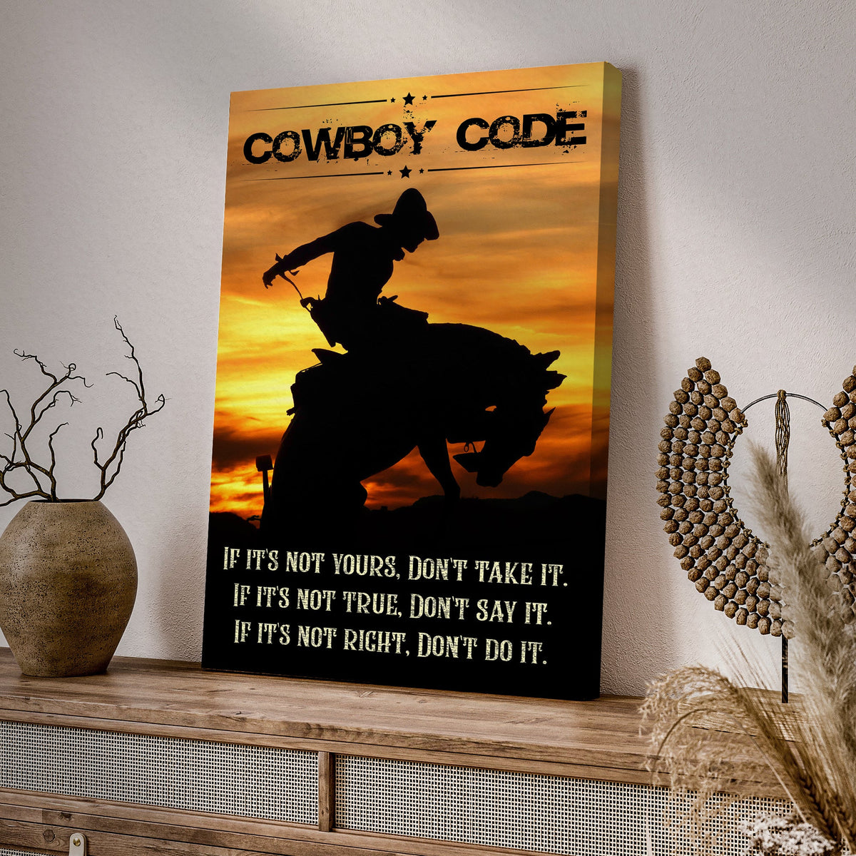 Cowboy Code Sign Cowboy Code Sign II – Metal Sign Barn