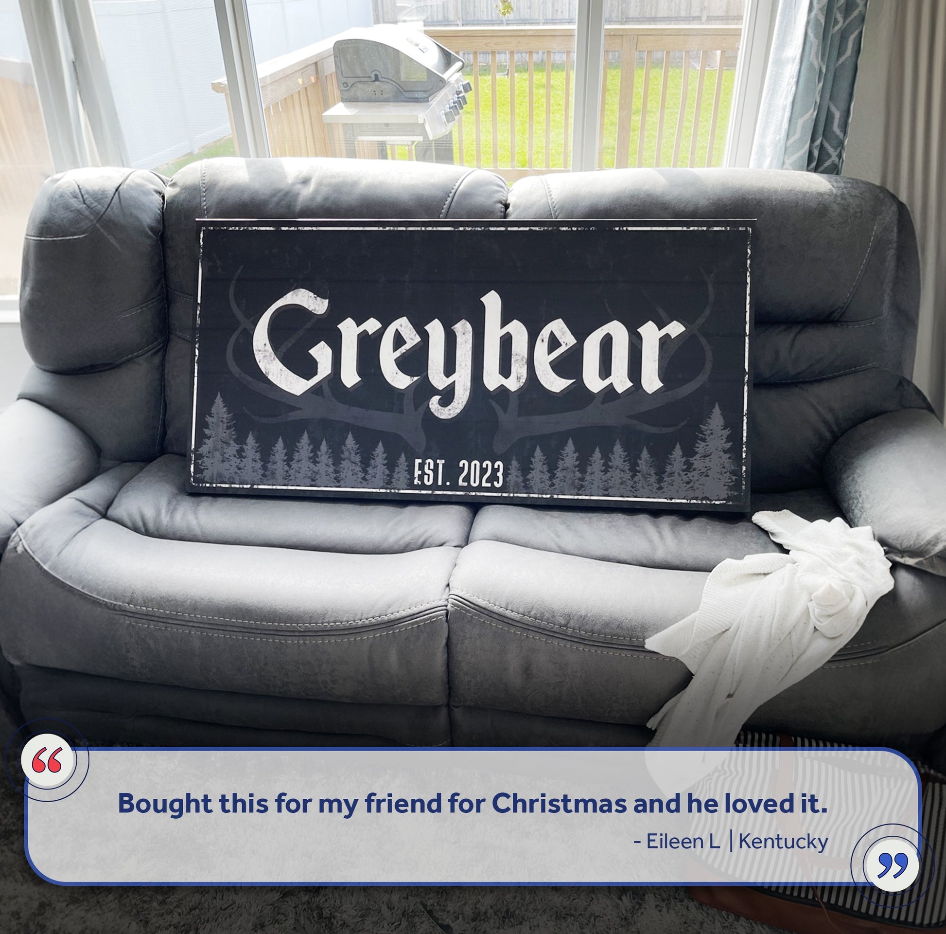 Rustic Family Antler Sign III