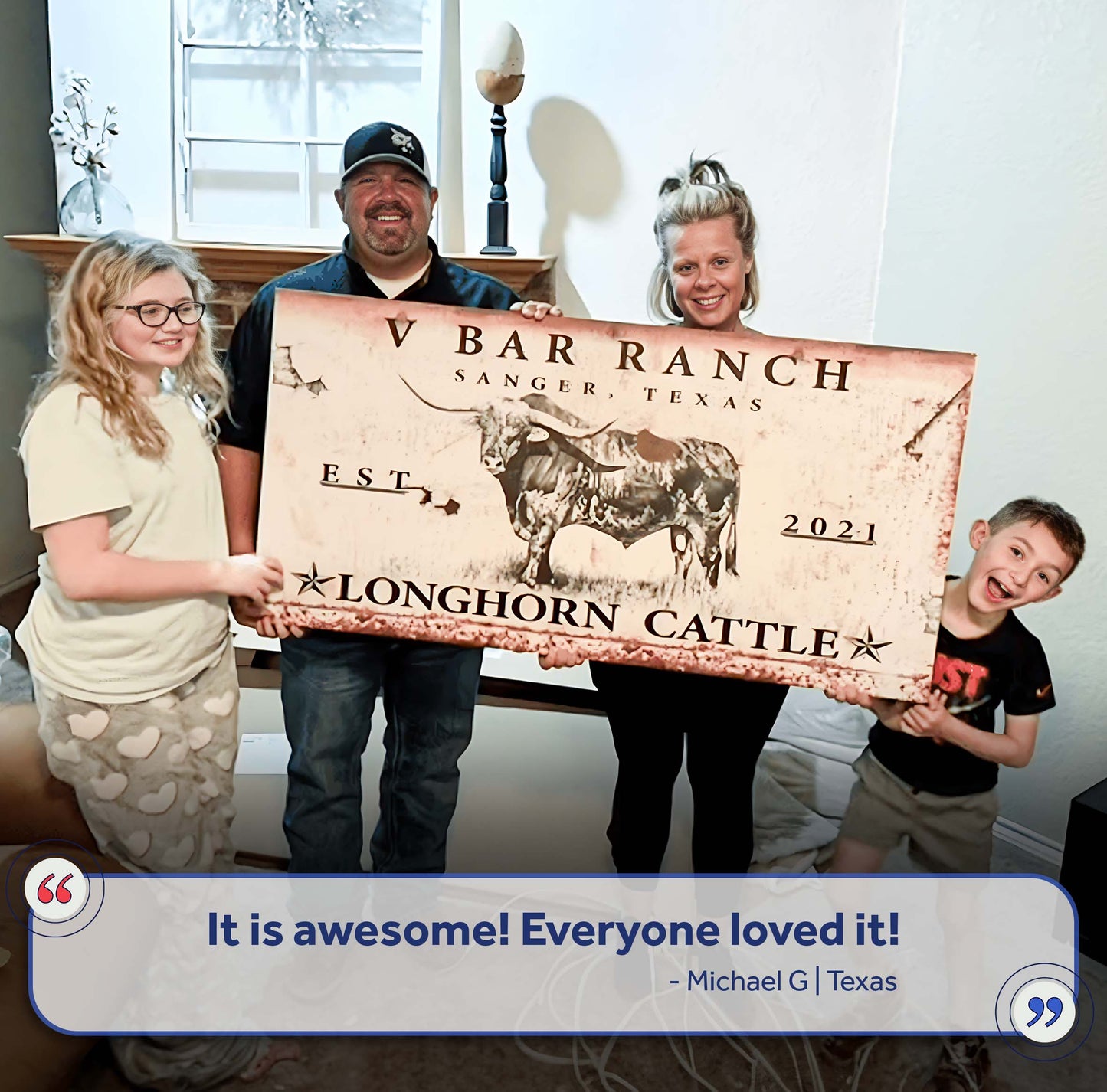 Longhorn Rustic Cattle Sign III