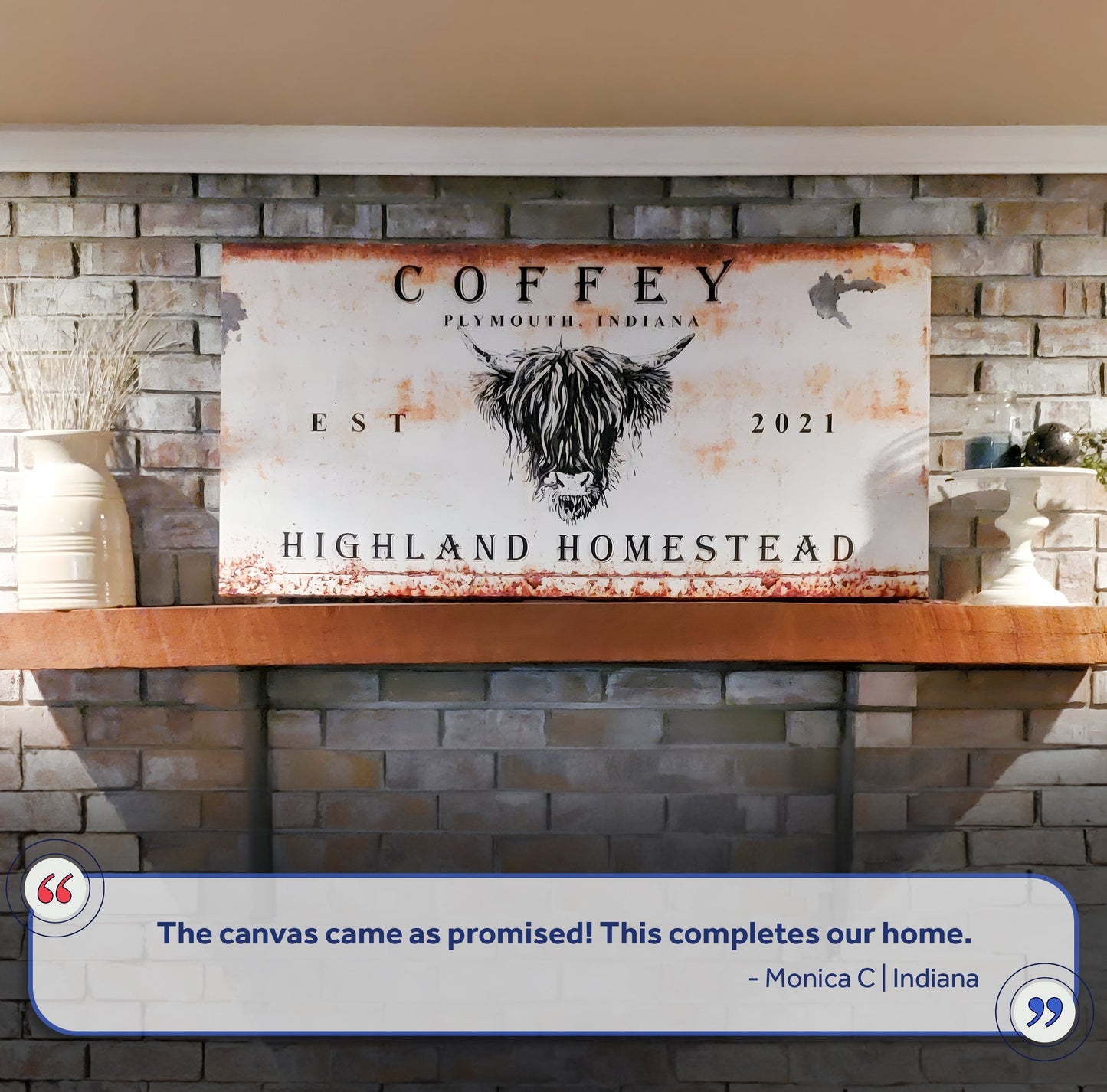 Land And Cattle Rustic Sign III