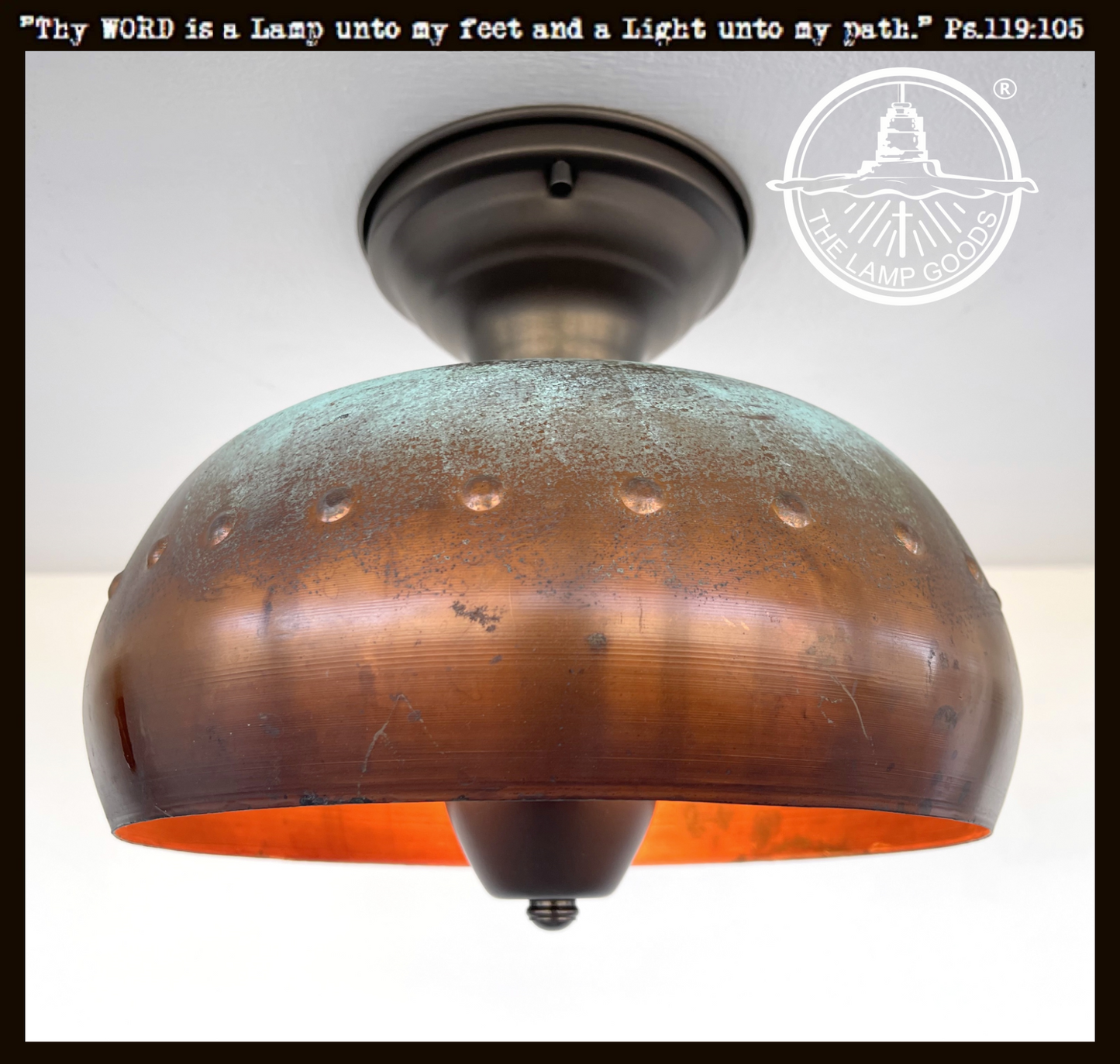 Copper Farmhouse Ceiling Light