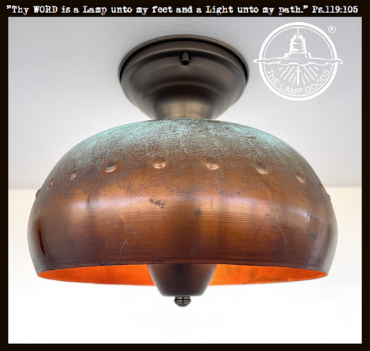 Copper Farmhouse Ceiling Light