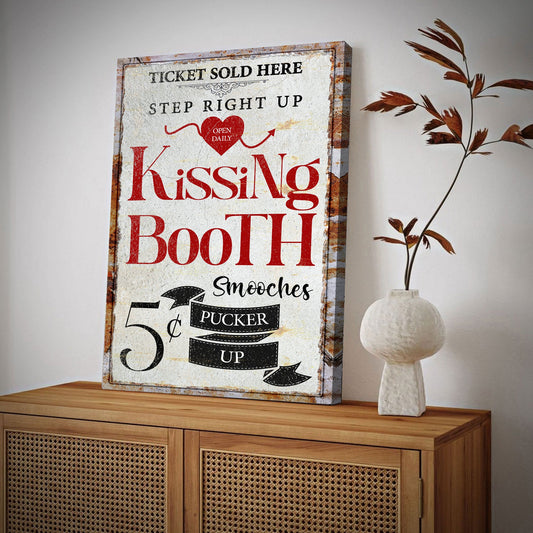 Valentines Day Kissing Booth Sign II