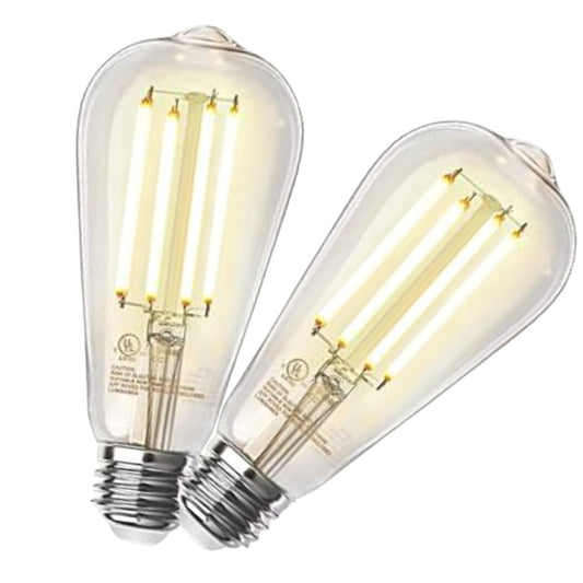 2 Pack - Dimmable Teardrop LED Vintage 60W Eq.
