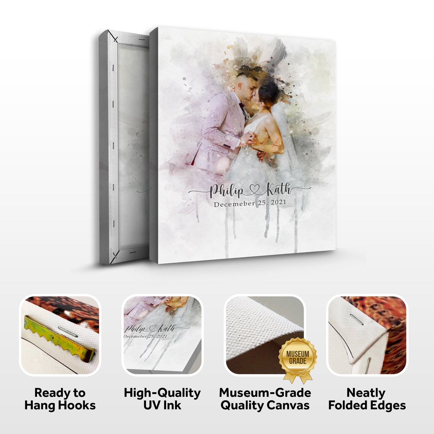 Wedding Portrait Watercolor Sign